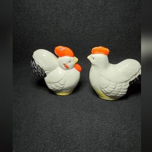 Vintage Ceramic Chicken Salt and Pepper Shakers